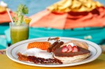 Two, Two, Two, Two – (Breakfast of champions) 2 eggs any style, 2 pancakes or French Toast pieces, 2 sausages, 2 strips of bacon