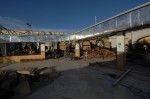 The work is underway to repair damage at Hacienda del Cayote Restaurant