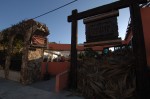 The work is underway to repair damage at Hacienda del Cayote Restaurant