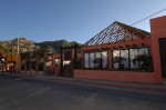 The work is underway to repair damage at Hacienda del Cayote Restaurant