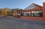 The work is underway to repair damage at Hacienda del Cayote Restaurant