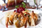     Garlic Grilled Shrimp – Grilled with choice of garlic, butter with mango sauce, wasabi or curry.