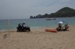 Policia Federal "Gendarmeria” patrolling Medano beach