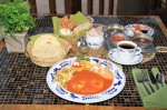 Huevos Rancheros – Fried eggs on a tortilla topped with mild sauce.
