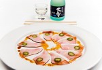 Sashimi Serranito (hamachi fish with serranito sauce)