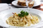     Sea Food Pasta Udon –  Shrimp, scallops, calamari, garlic, basil, onions & curry.